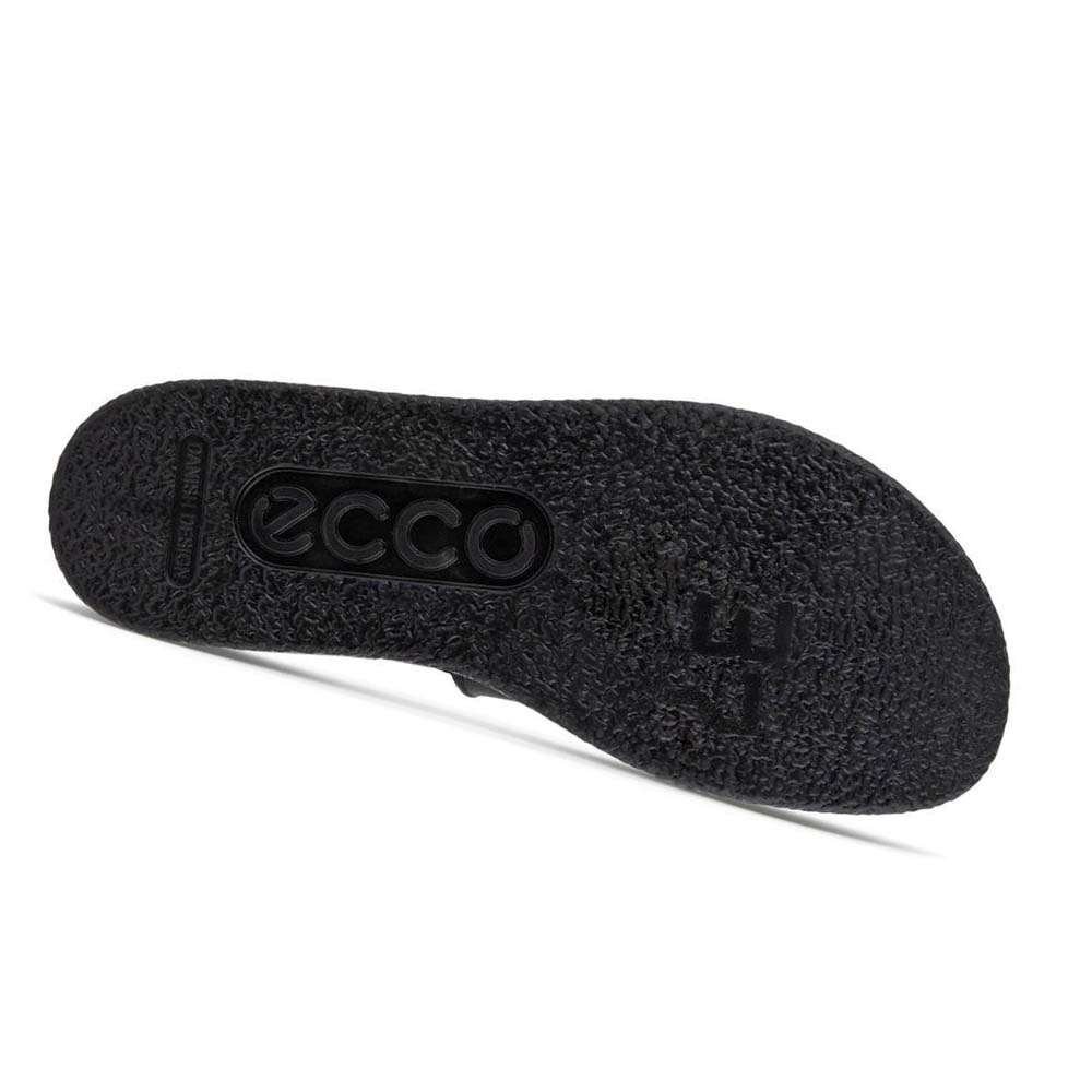 Women's Ecco Flowt Flat Strappys Sandals Black | SG 181FDN